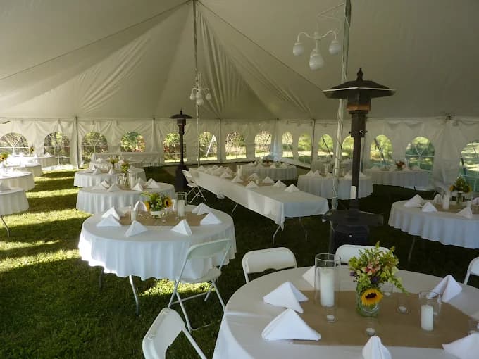 Folding rental tables for events